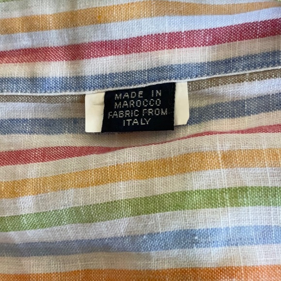 LINEN BLEND BUTTON DOWN SHIRT - Picture 8 of 12